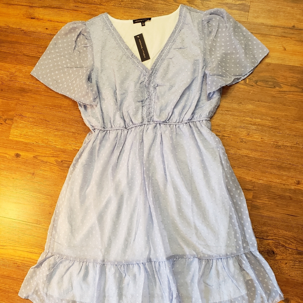 Adreienne Vittadini dress XL blue nwt fully lined cute